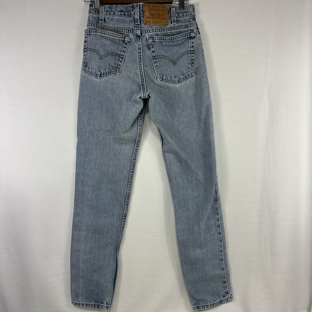 Vintage Levis 512 Jeans Mens 27x31.5 Blue Denim Tapered Leg 90s Y2k Made USA - Picture 10 of 13